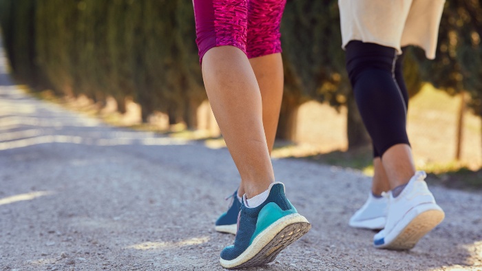 Two people walking
