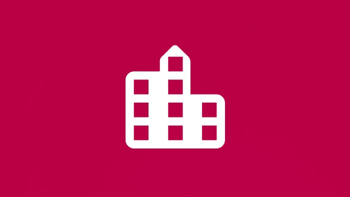 An icon depicting a mixture of offices and flats